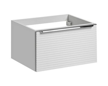 einfachgutemoebel Waschtisch-Set Badezimmer Set 2-tlg Whitskand 90cm, Aufsatzbecken, weiß-graueiche