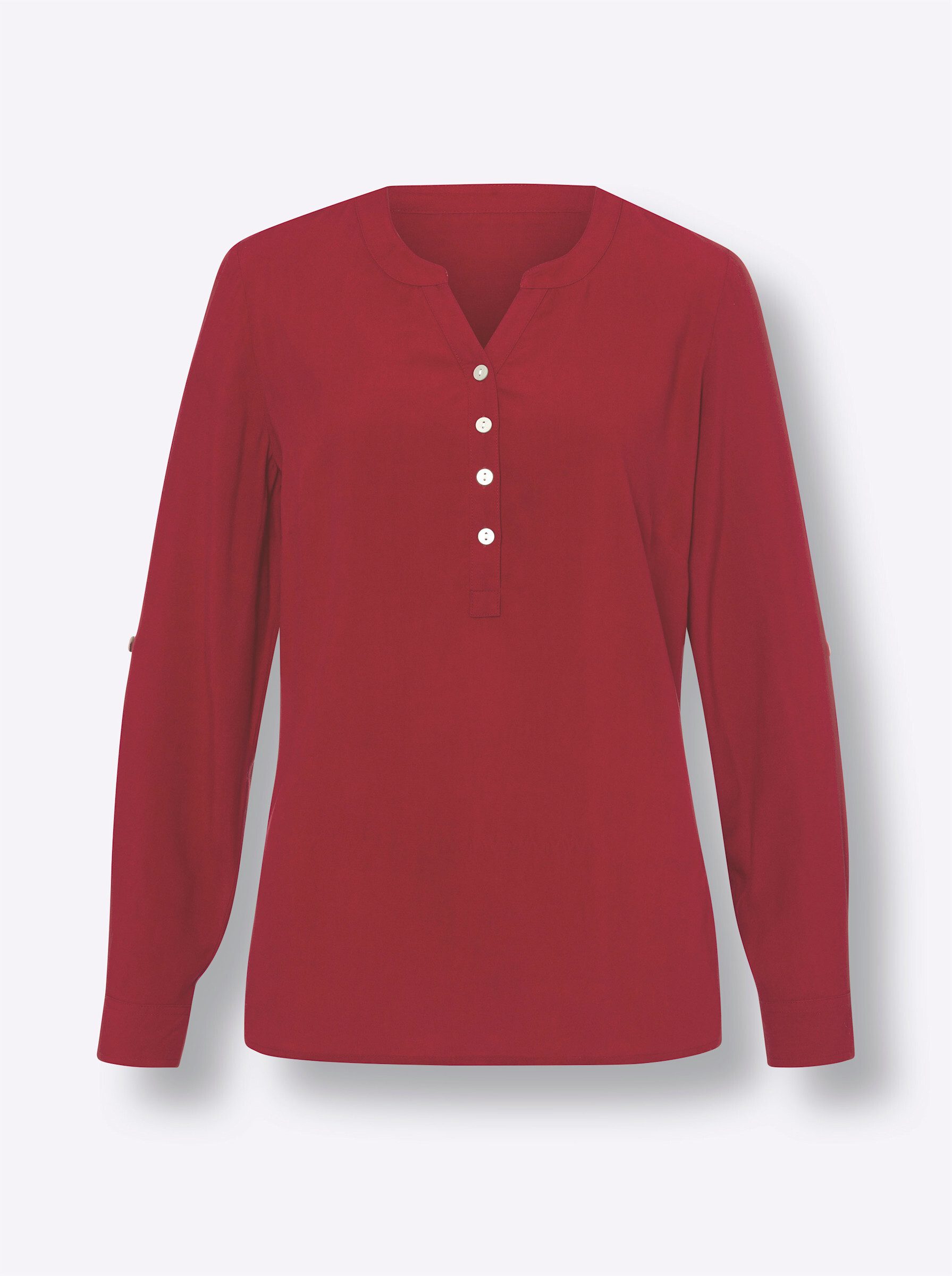 Sieh an! Klassische Bluse Schlupfbluse Langarm
