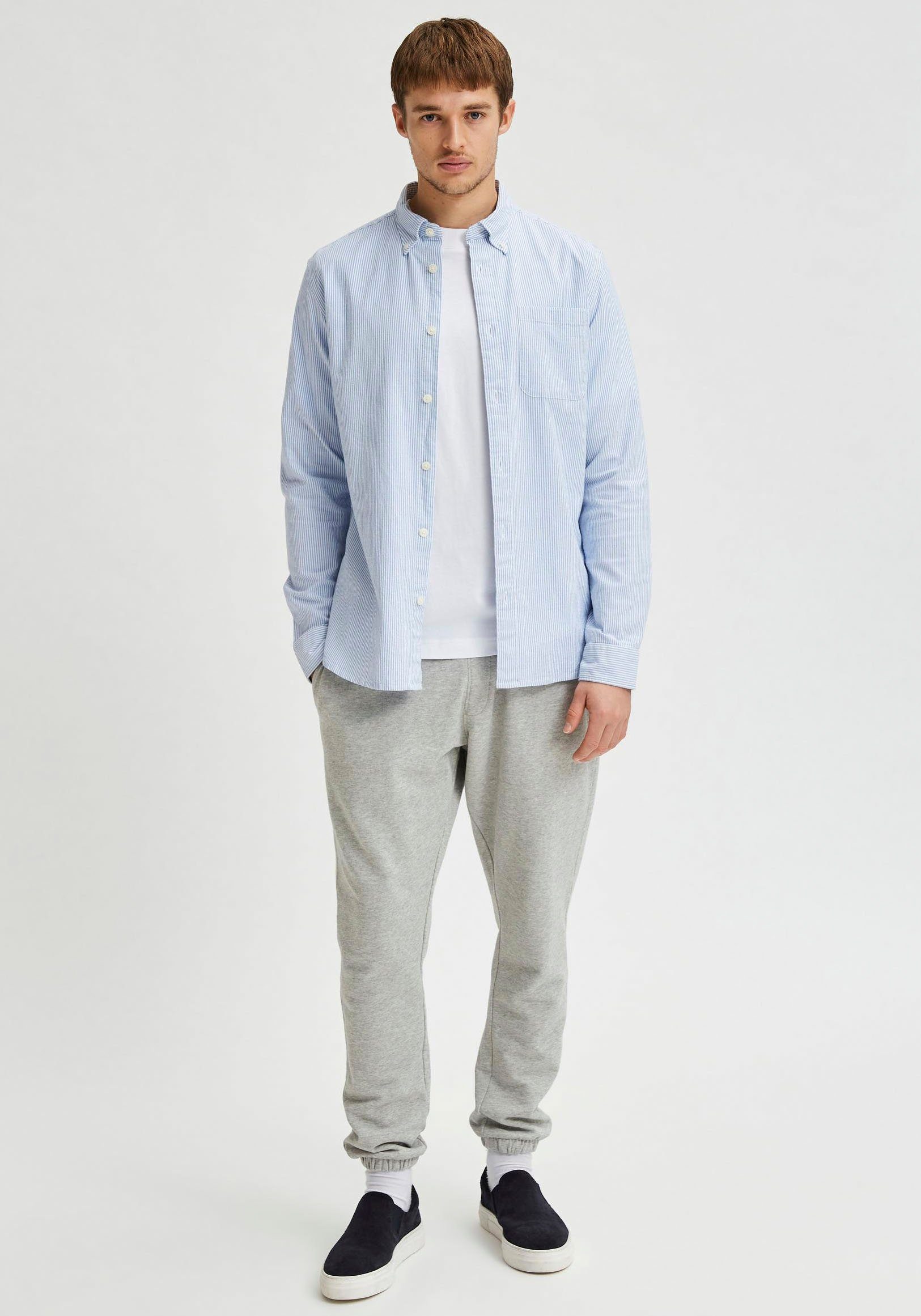 Selected Langarmhemd SLHREGRICK-OX SHIRT LS NOOS Baumwolle, regular fit