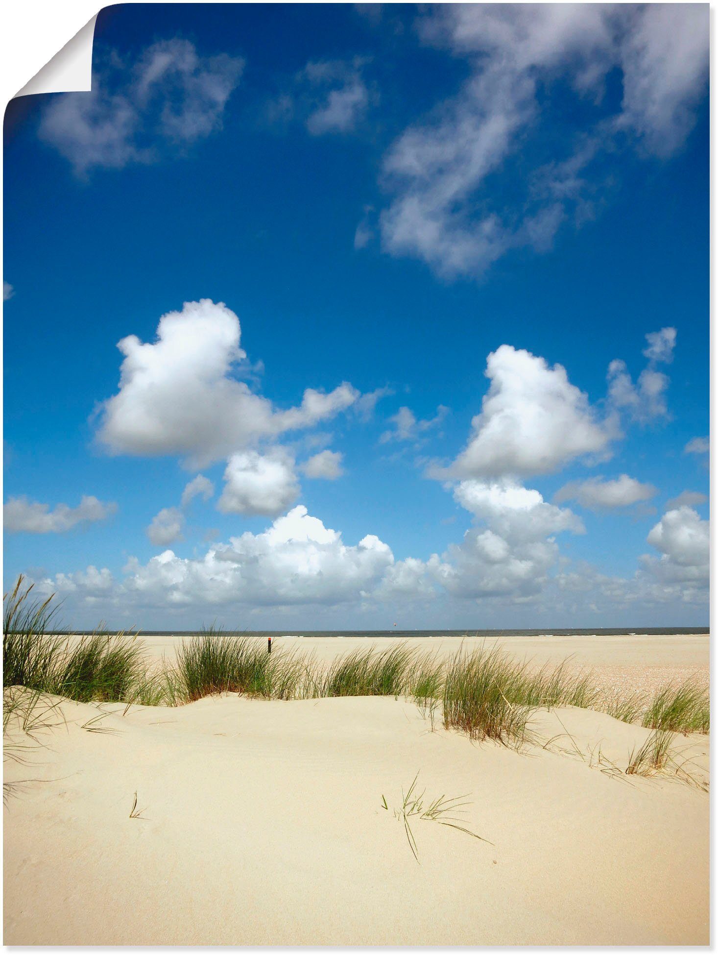 Artland Wandbild Dünenlandschaft II, Strand (1 St), als Alubild,  Leinwandbild, Wandaufkleber oder Poster in versch. Größen