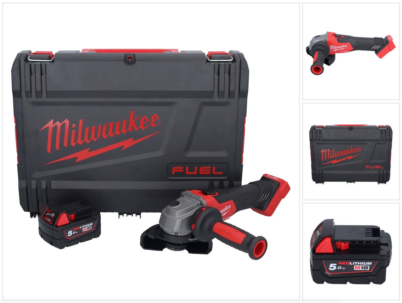 Milwaukee Akku-Winkelschleifer M18 FSAG115X-501X Akku Winkelschleifer 18 V 115 mm Brushless + 1x