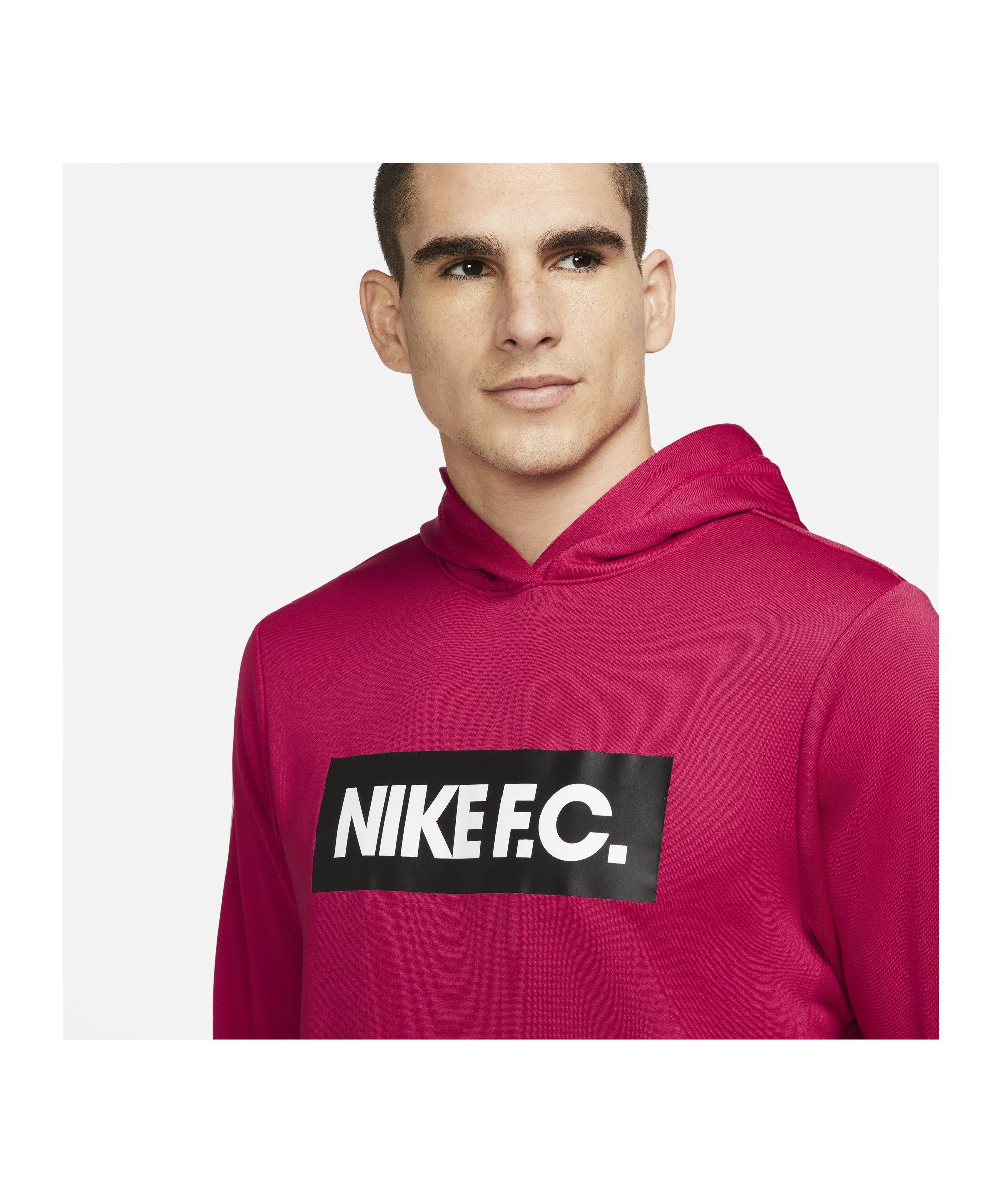 Nike Sportswear Sweatshirt F.C. Fleece Hoody pinkschwarzweiss