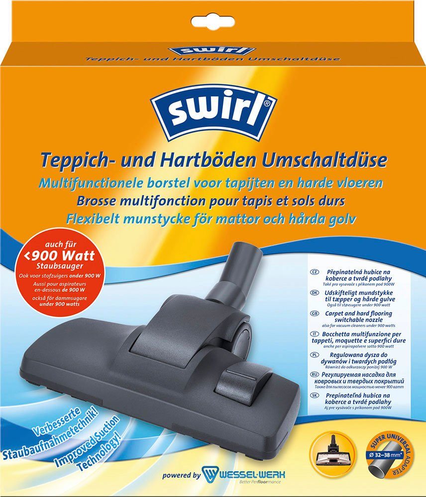 Miele, für Swirl® Swirl VORWERK Staubsauger Staubsaugerrohr (außer Fast Philips, (Packung, DYSON). Teppich- Kärcher, 2-tlg) Zubehör Siemens, rundem mit Bosch, Hartboden Umschaltdüse, AEG, handelsüblichen und alle + Bodendüse