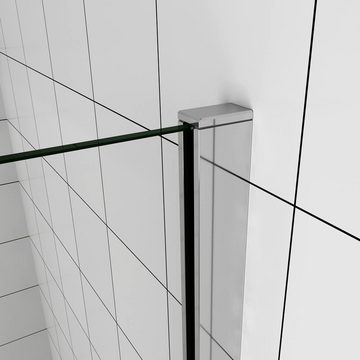 duschspa Duschwand 195cm 6mm Walk in Dusche Seitenwand Trennwand Glaswand, Einscheibensicherheitsglas, Sicherheitsglas, (Set), Glas, Nano Glas