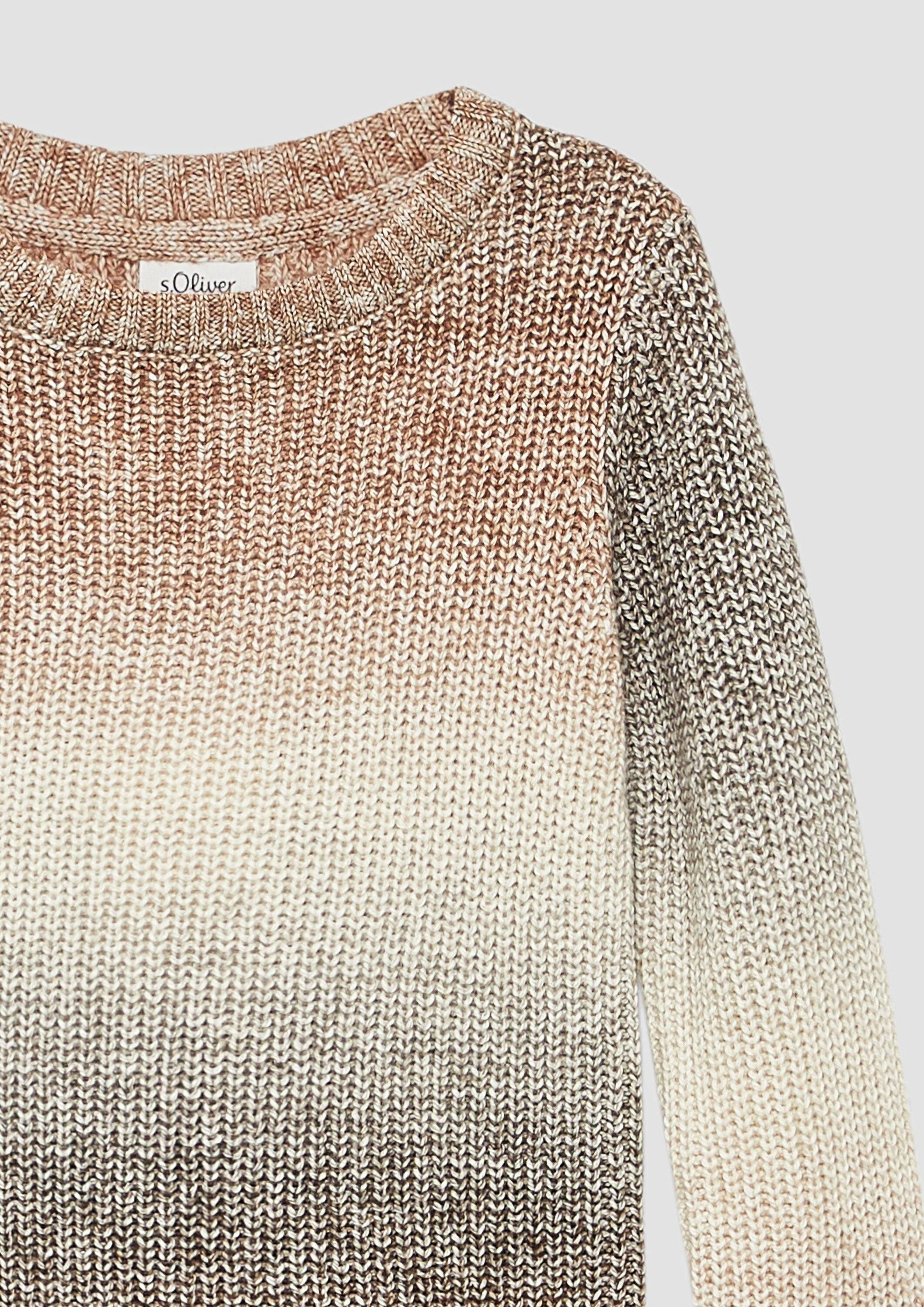 s.Oliver Longpullover Strickpullover Strickpullover mit Farbverlauf