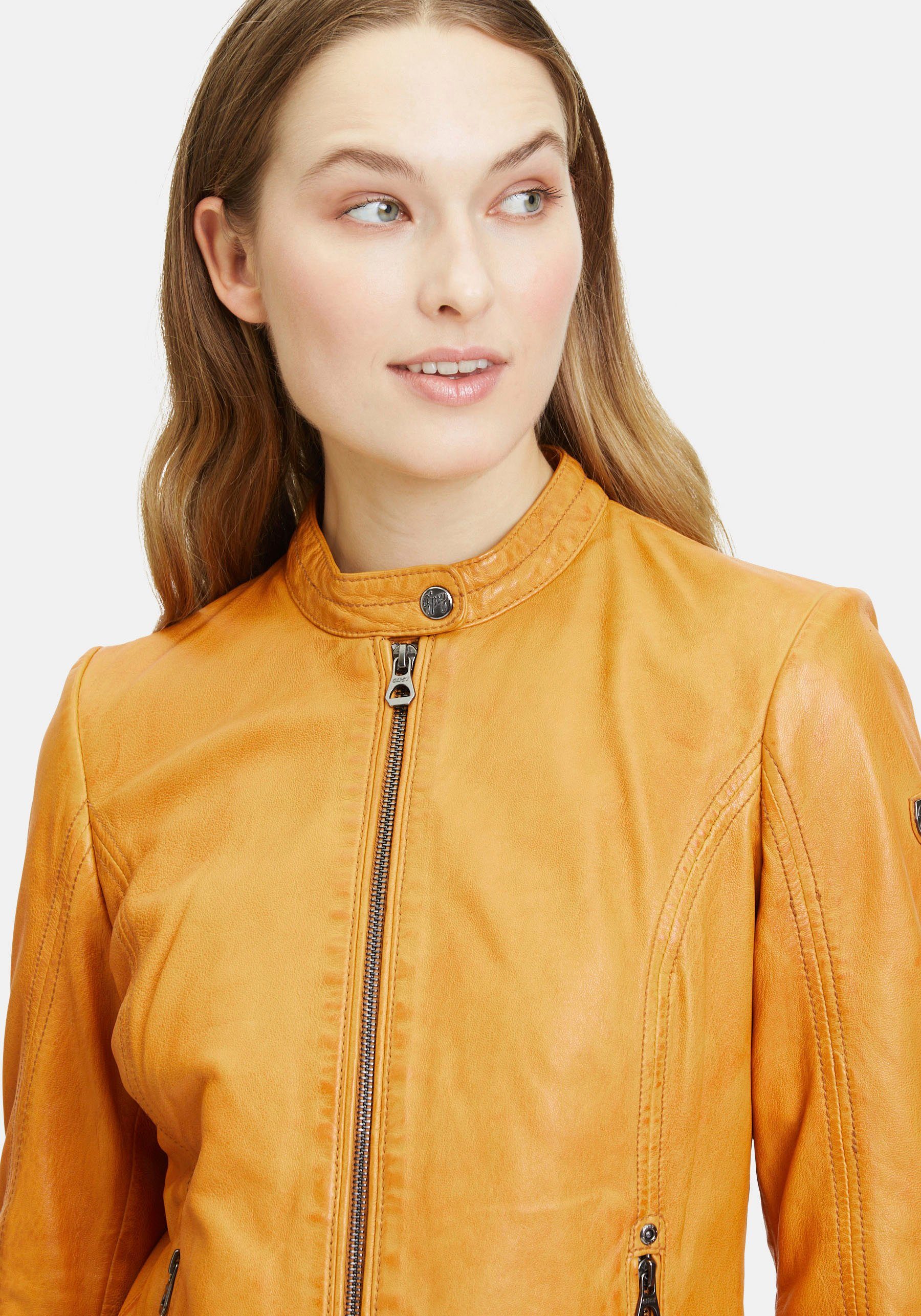 GWJoanne Gipsy currygelb Lederjacke RF