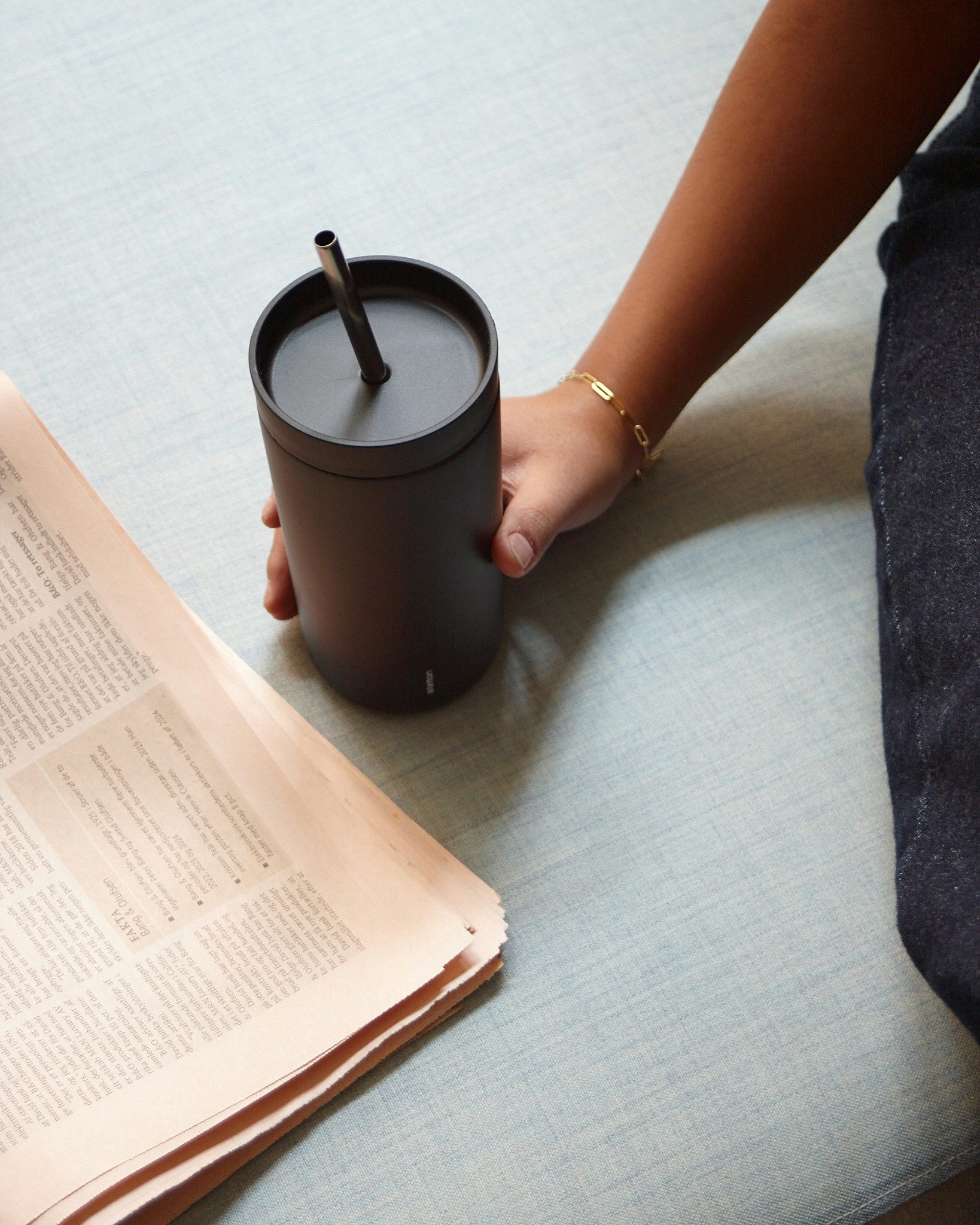 Stelton Thermobecher Stelton To Go Sip Thermobecher, 0,4 L, Metall, GRS, PP