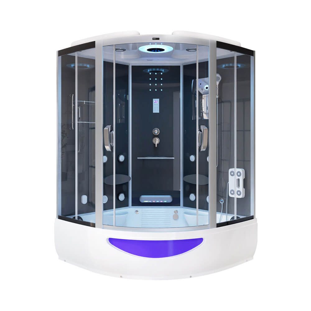 HOME DELUXE Dampfdusche EXCLUSIVE - Weiß, BxT: 150x150 cm, Einscheibensiche günstig online kaufen