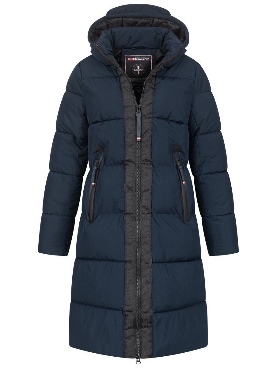 Geographical Norway Steppjacke Damen Winter Jacke Mantel Parka Steppjacke Steppmantel Wintermantel Navy