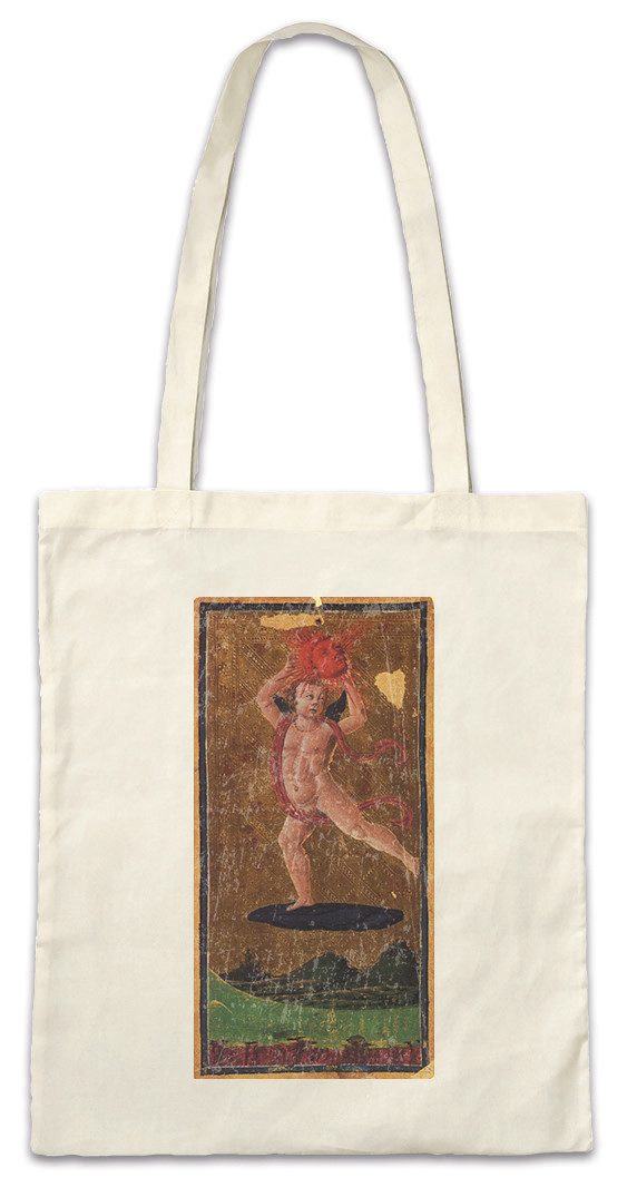 Beuteltasche Tarot Arcanum Sun Stofftasche Karte Karten Card Voddoo Die Sonne Black