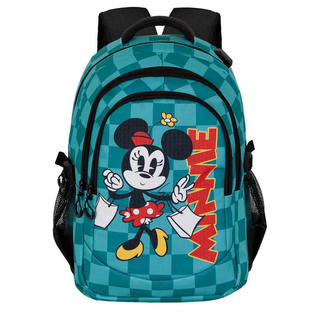 Karactermania Freizeitrucksack Disney Minnie Maus großer Rucksack Tagesrucksack Alltagsrucksack, USB-Anschluss für elektronische Geräte