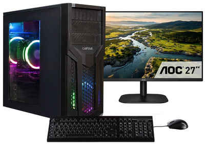 CAPTIVA Power Starter R80-021 TFT Bundle Business-PC (27 Zoll, AMD Ryzen 7 5700G, Radeon™ Graphics, 16 GB RAM, 1000 GB SSD, Luftkühlung)