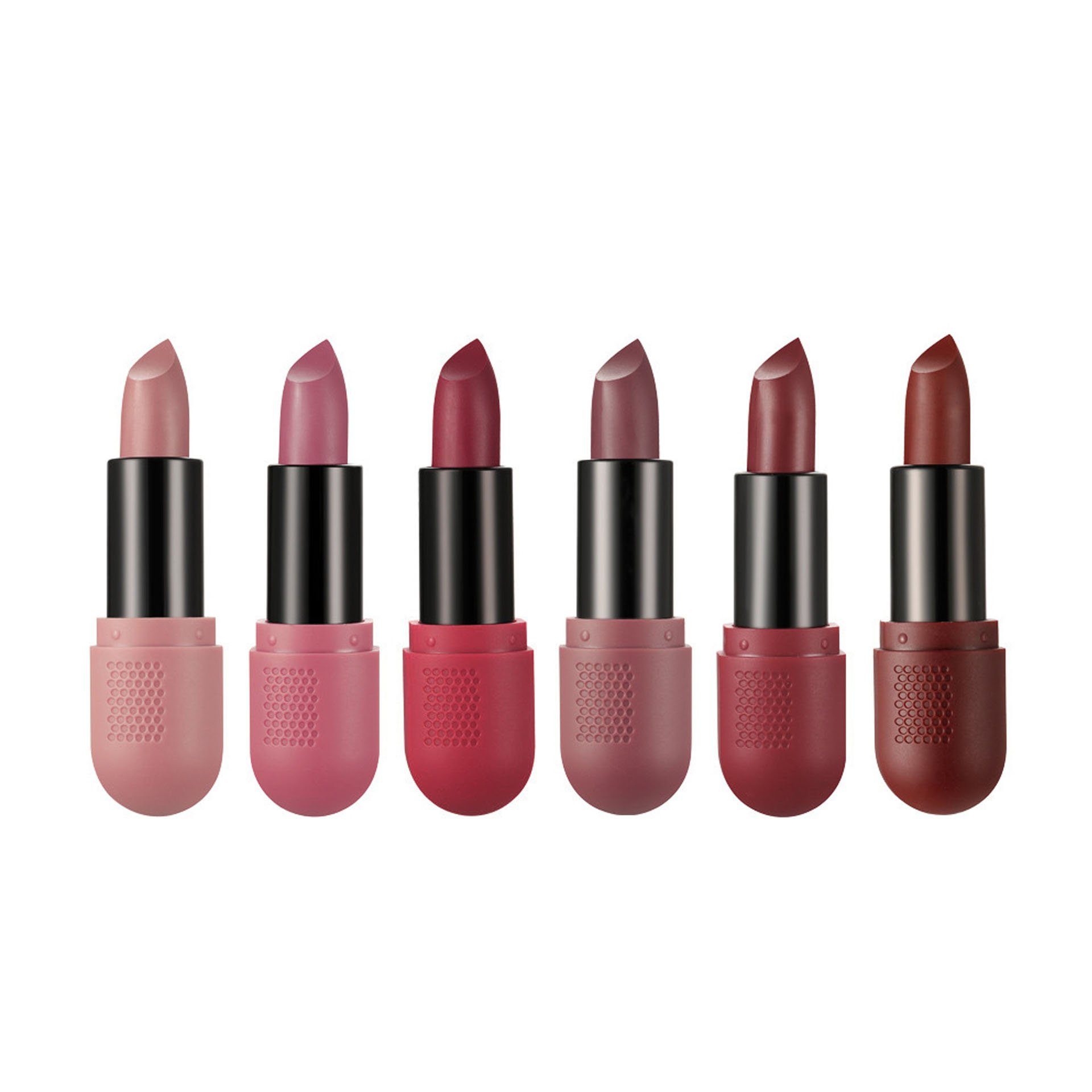 Long Lippenstift 6 Set Matt 6-tlg. Set Lasting, POCHUMIDUU Lippenstift-Set Lippenstift Farben Nude