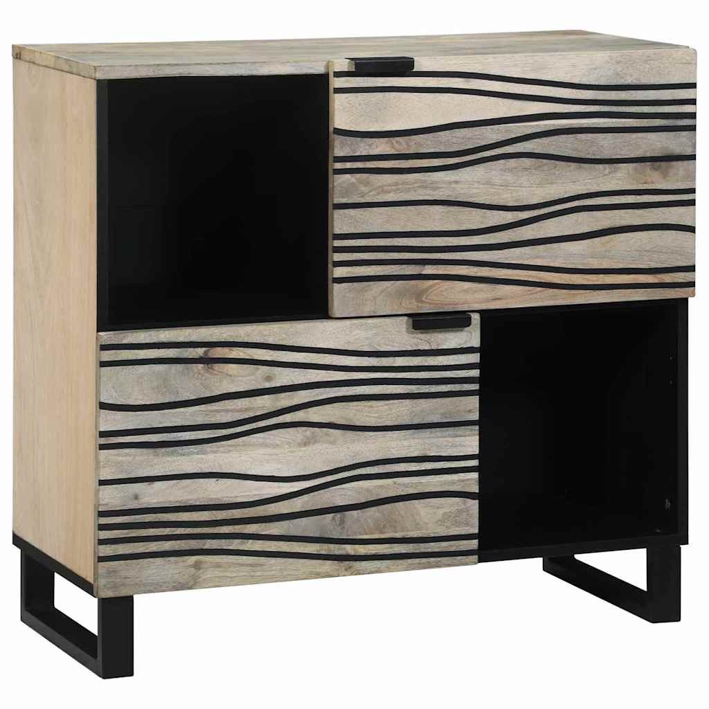 vidaXL Sideboard Sideboard Weiß 80 x 33 x 75 cm massives holz (1 St)