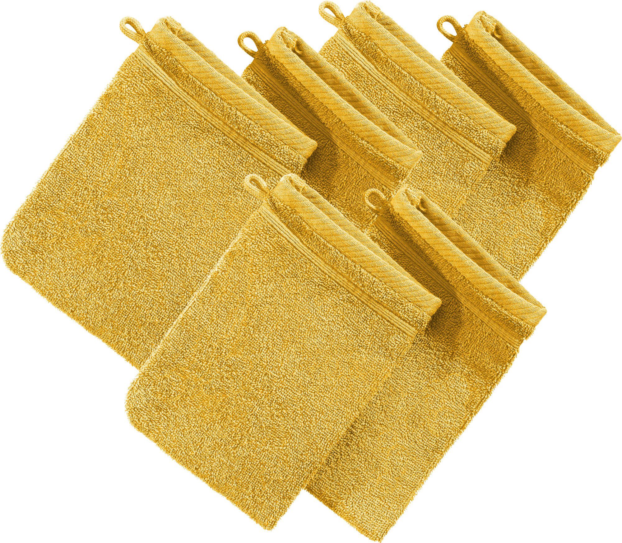 Erwin Müller Waschhandschuh Waschhandschuh "Heidelberg" 6er-Pack, Frottier, Walk-Frottier Uni