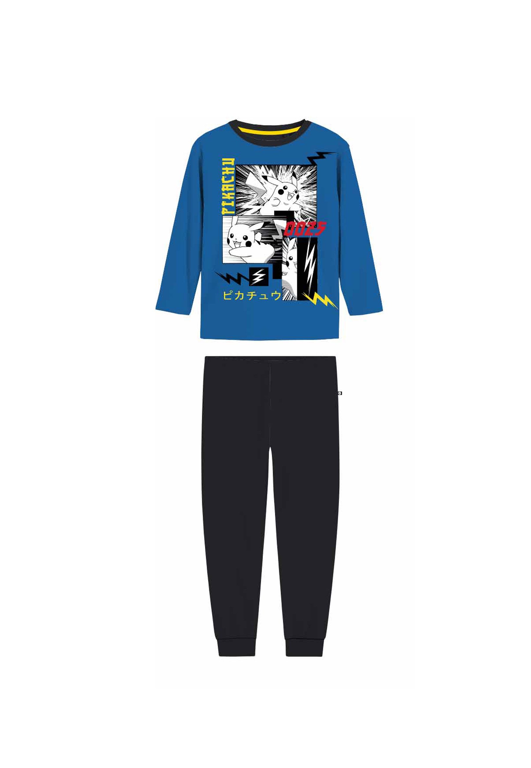 POKÉMON Schlafanzug Pikachu Kinder Jungen Pyjama Schlaf-set (2 tlg)