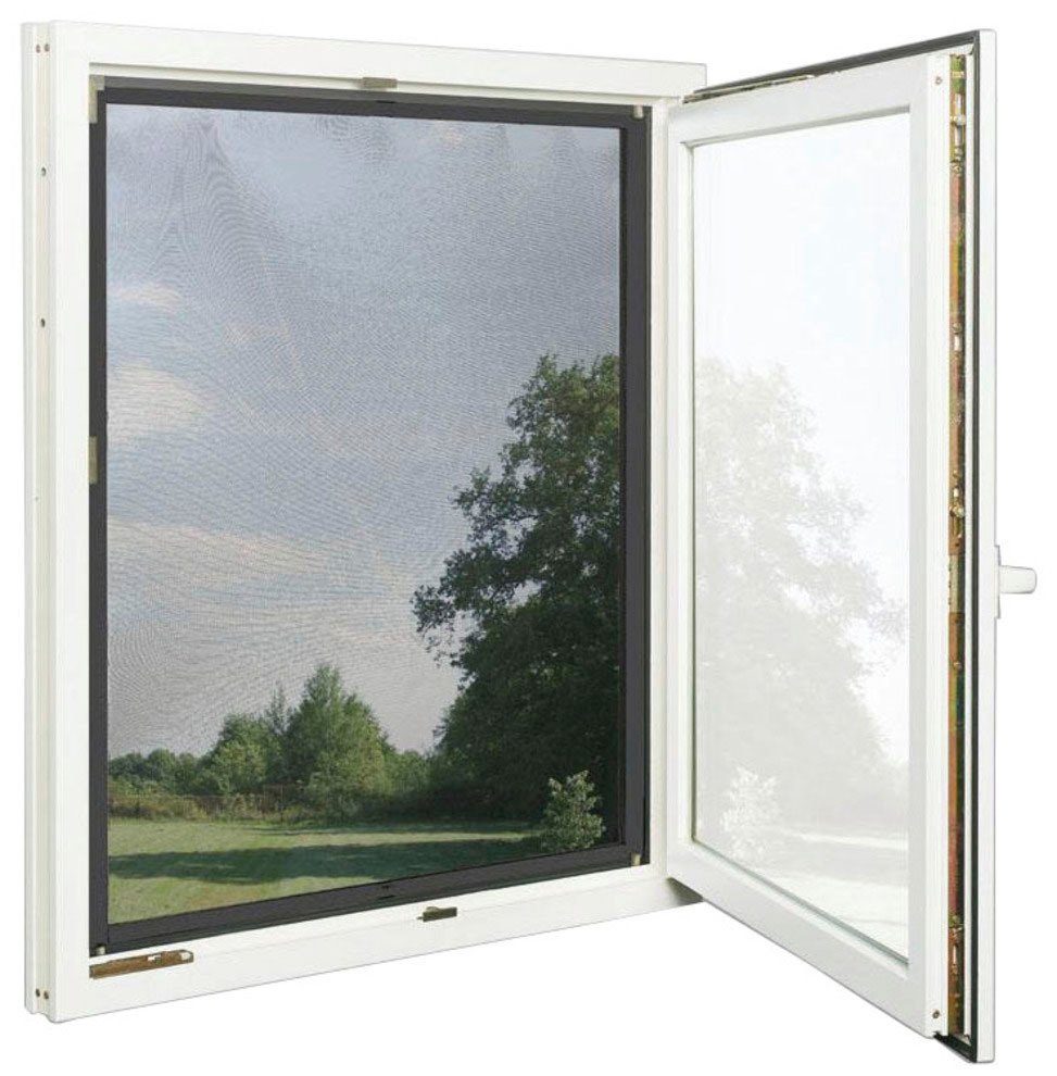 K-HOME Insektenschutz-Fensterrahmen Teleskop, (1-St., 1 Stück), Breite: 80  bis max. 130cm, Höhe: 90 bis max. 150cm, Einbautiefe: 1cm