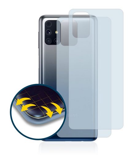 BROTECT Schutzfolie »für Samsung Galaxy M31s (Rückseite)«, (2 Stück), Full-Cover 3D Curved klar