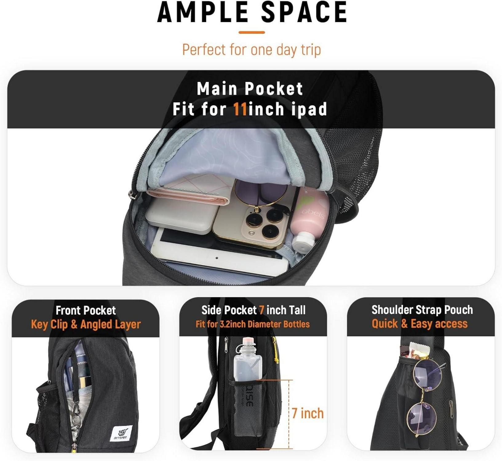 LuxusKollektion Cityrucksack Brusttasche Herren 9L Sling günstig online kaufen
