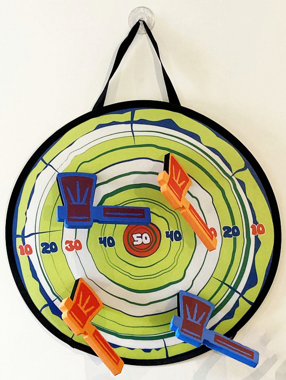 Koopman Spiel Gartenspiel Klett Ø 57 cm Kinderspiel Axtwerfen, Wurfspiel, Axtswerfen, Gartenspiel, Kinderspiel, Klettspiel, Wurfspiel
