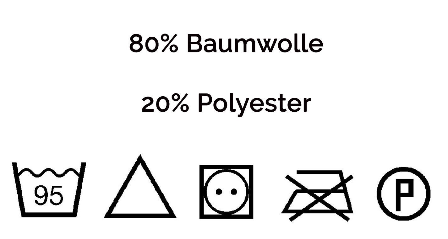 16 Polyester 22 ZOLLNER 20% x Baumwolle, 80% (20-tlg), blau cm, Waschlappen