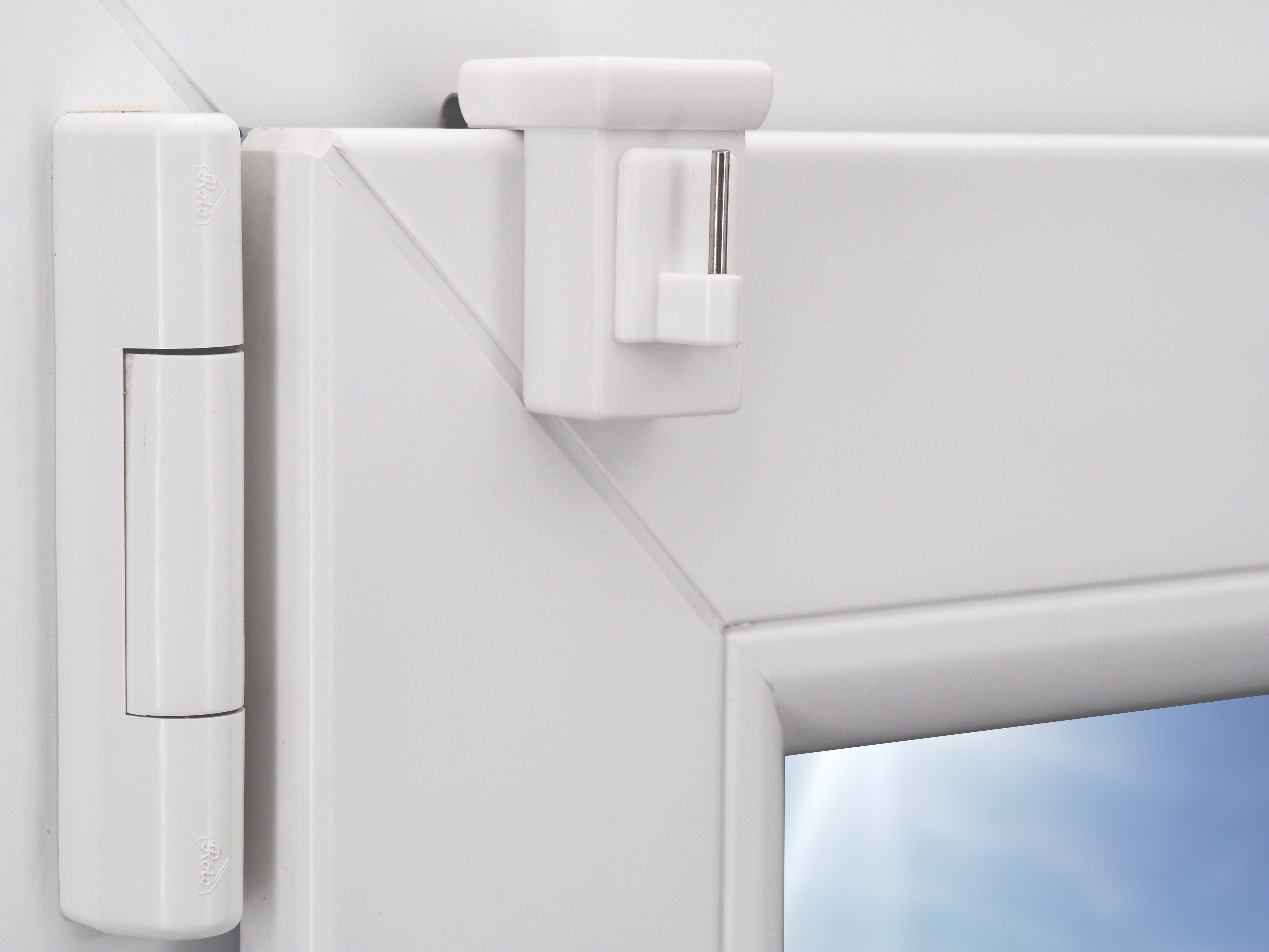 dekondo Fensterhaken Dekohaken Dekoklipp Gardinenhaken, weiß, für einen Klemmbereich (Rahmenstärke des Fensters/Fensterdicke) von 10-27 mm, (4-St), oben oder seitlich am Fenster zu befestigen