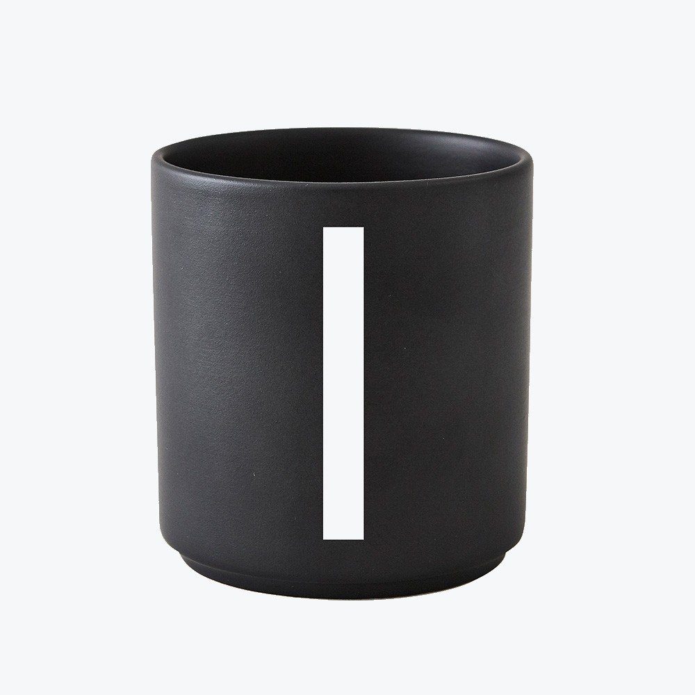 Design Letters Becher Porzellanbecher Schwarz I, Porzellan