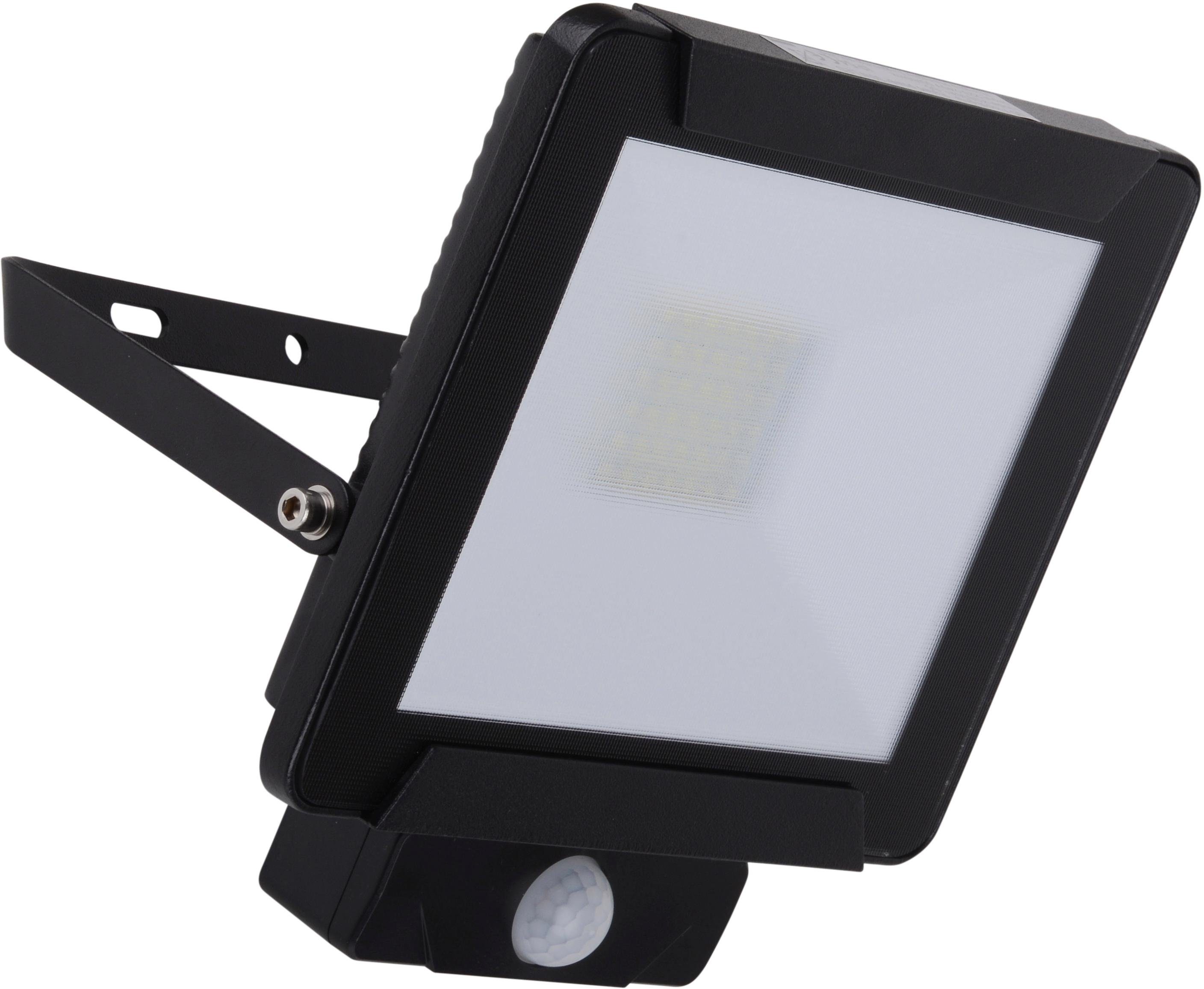 näve LED Außen-Wandleuchte Radia, LED fest integriert, Kaltweiß, Zeiteinstellung, incl. Sensor/Bewegungsmelder, Lichteinstellung