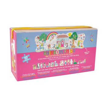 suebidou 3D-Puzzle 60 teiliges Riesenpuzzle mit Figuren "Regenbogenfee" Pop Out Puzzle, 60 Puzzleteile