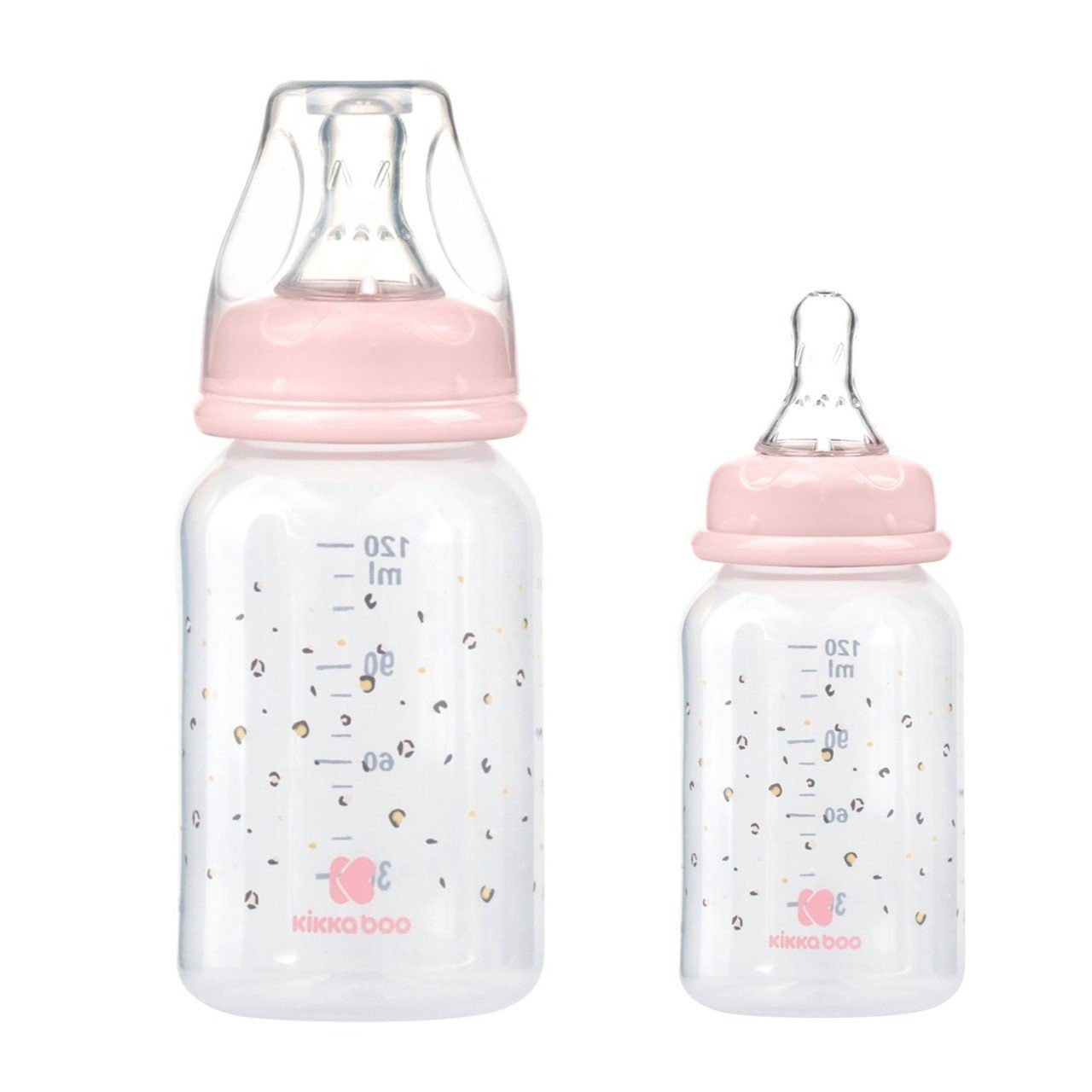Savanna Kikkaboo Größe 120 S Babyflasche Kunststoff, Anti-Kolik-Sauger Babyflasche aus rosa ml,