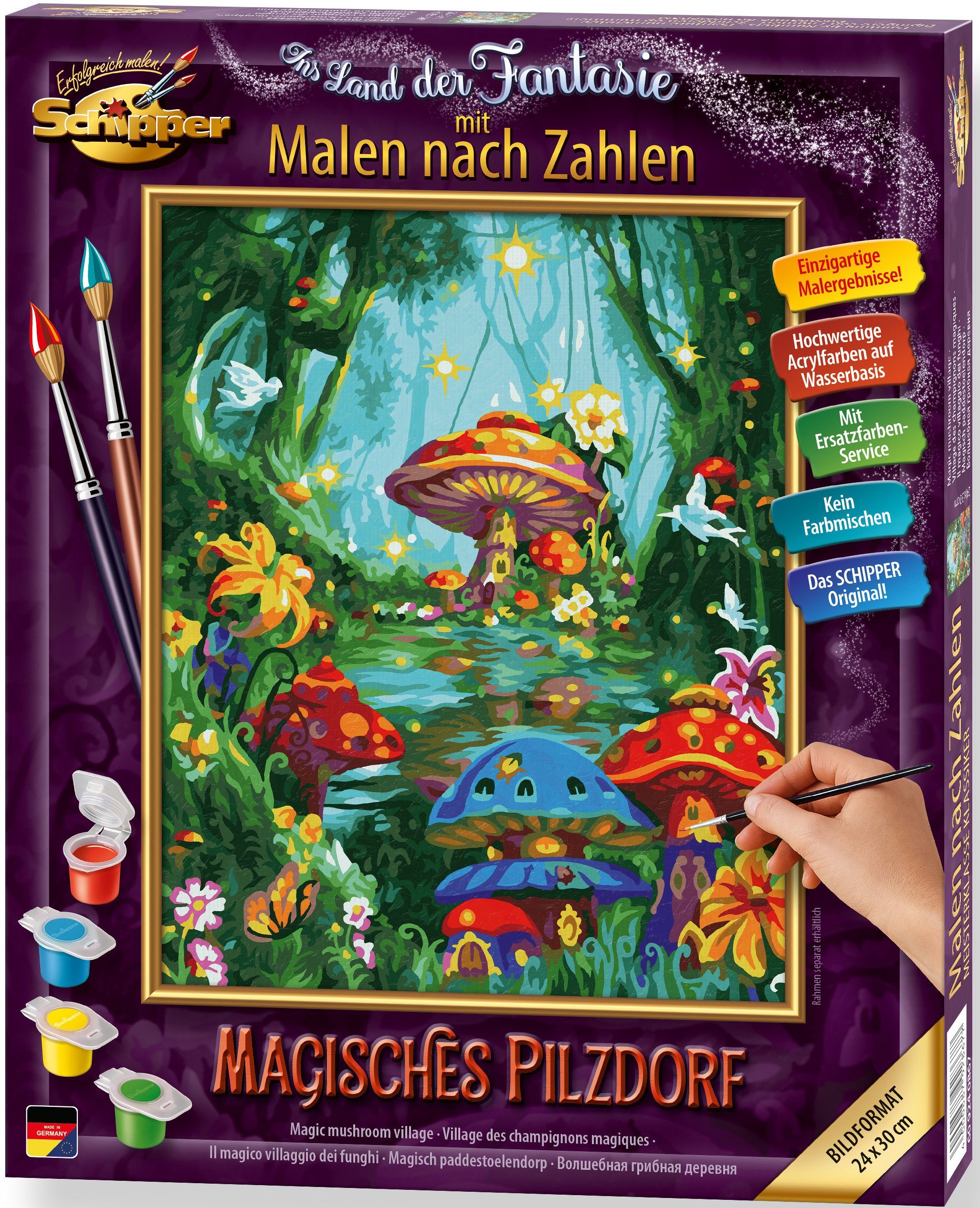 Schipper Розфарбуй за номерами Meisterklasse Klassiker - Magisches Pilzdorf, Made in Germany