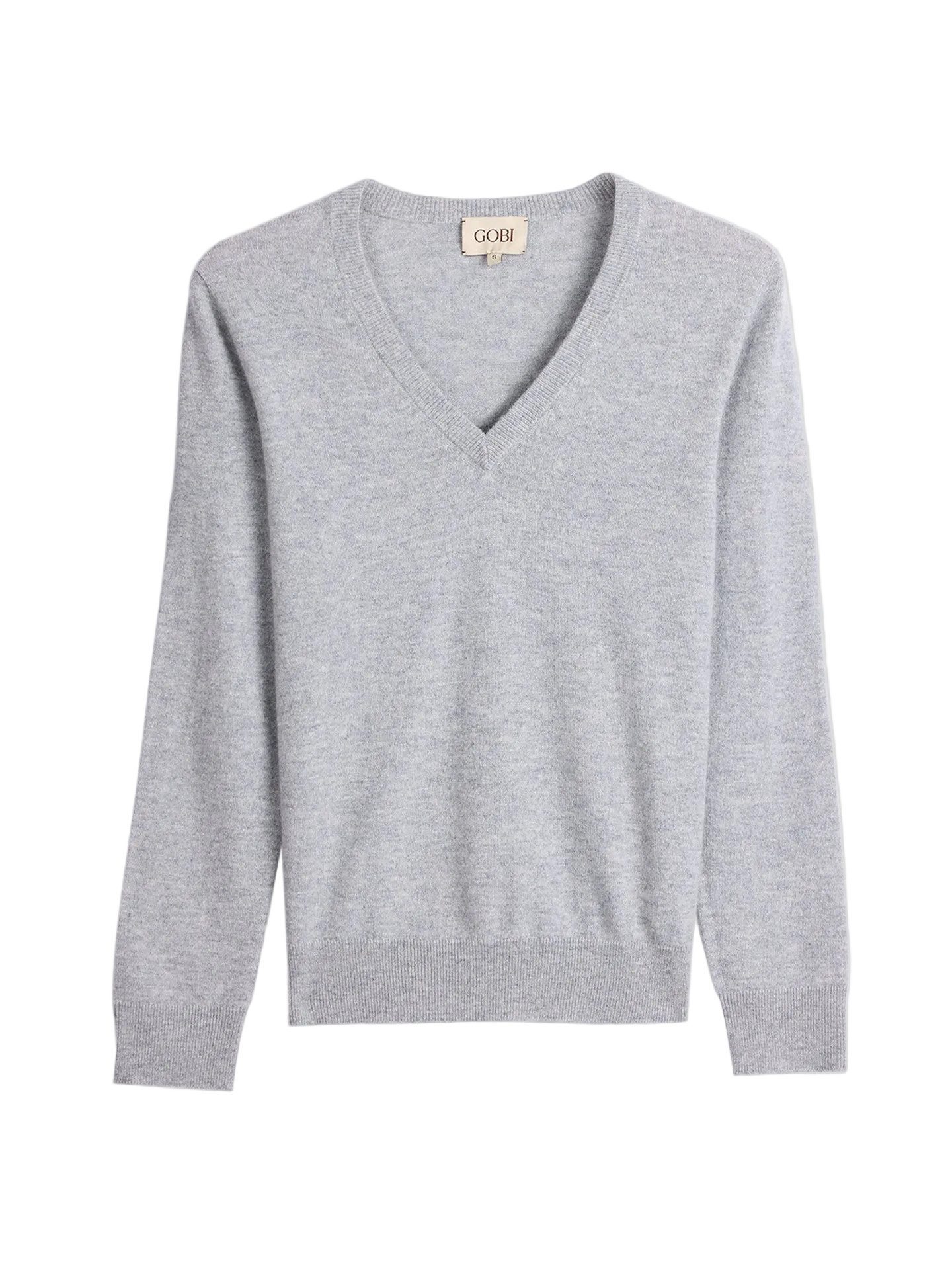 Polokragenpullover Damen Kaschmirpullover mit V-Ausschnitt