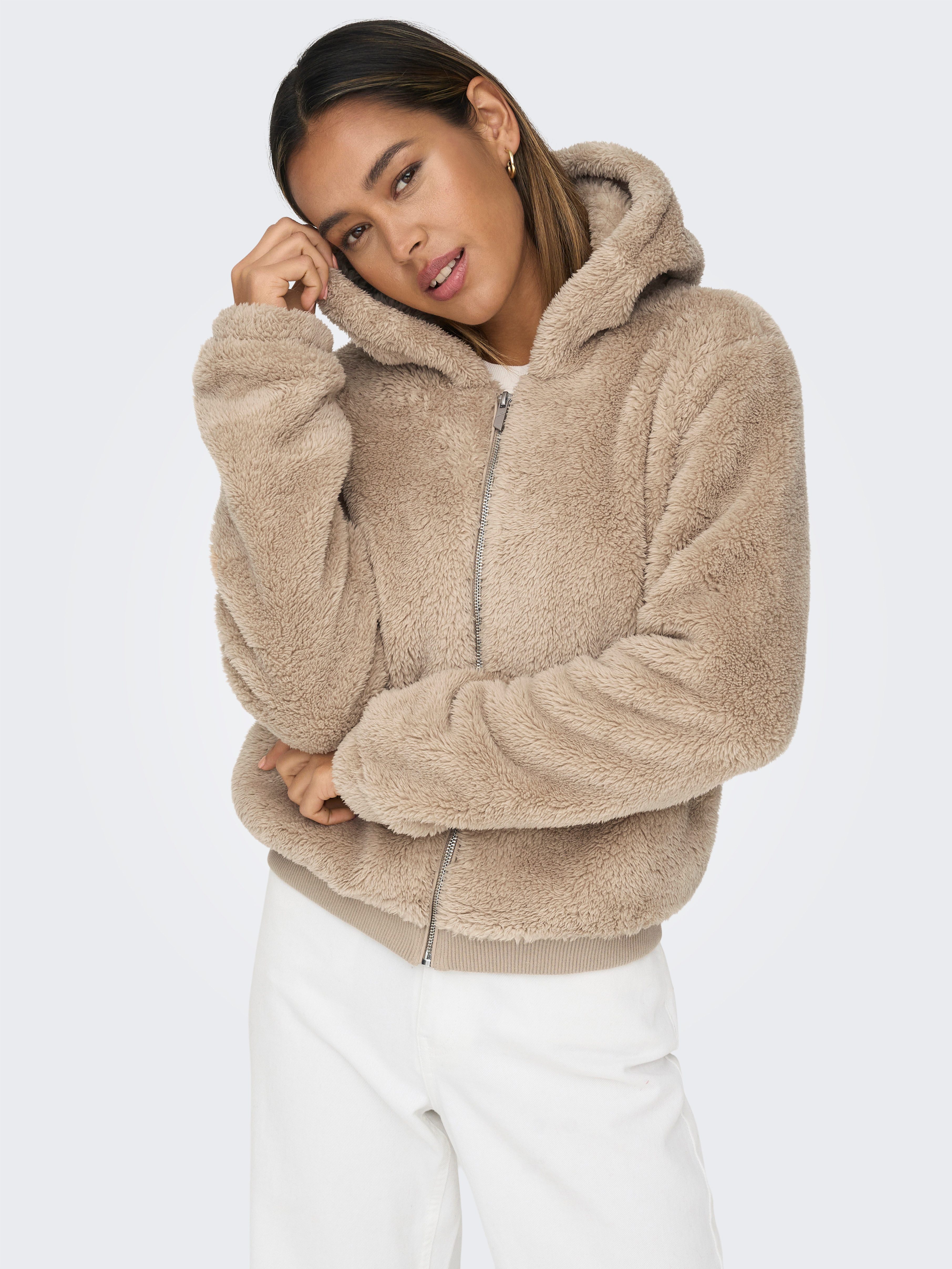 ONLY Kapuzenplüschjacke ONLNEWANNA CONTACT SHERPA JKT günstig online kaufen