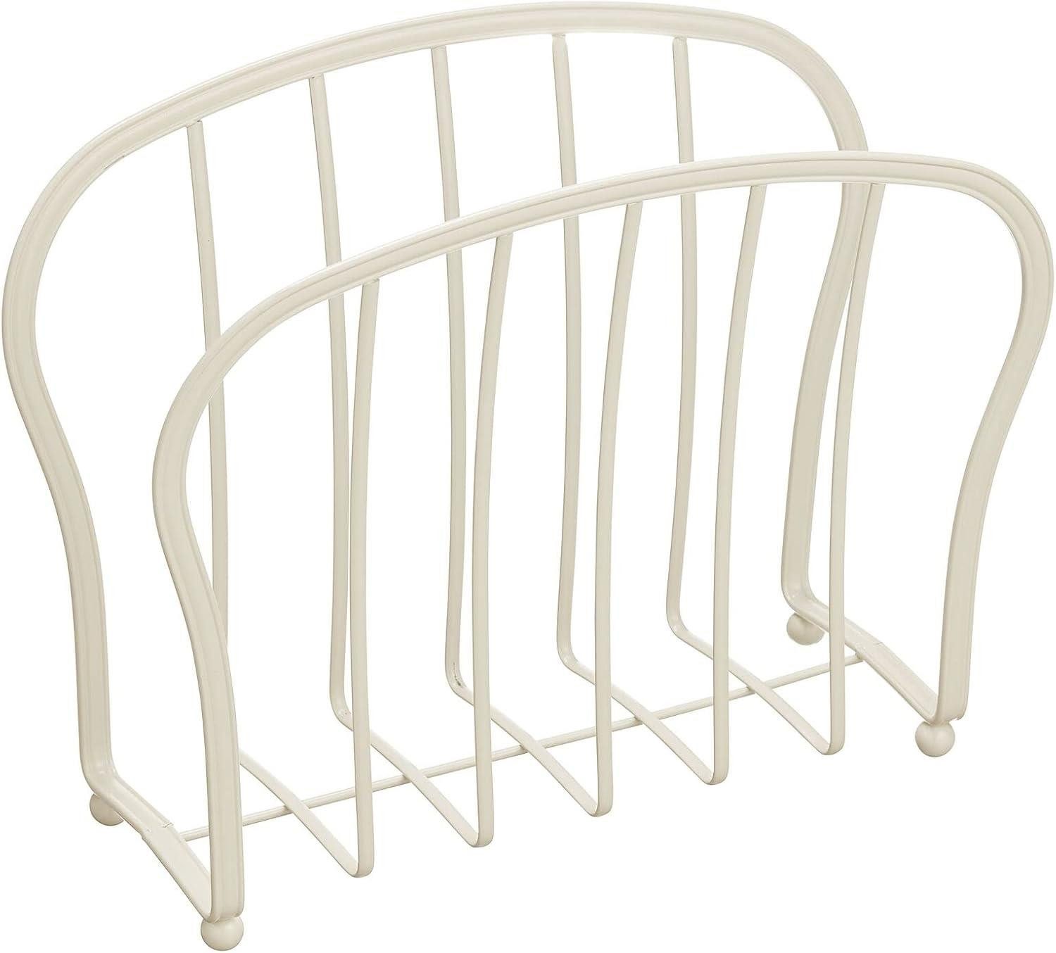 mDesign Badaccessoire-Set Zeitungshalter Metalldraht creme Magazinständer Zeitschriftenkorb 35