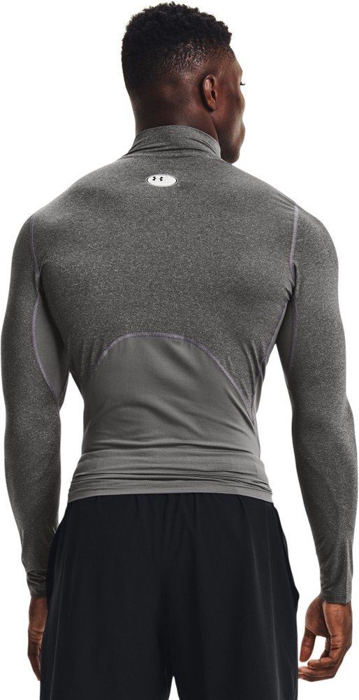 HeatGear Heather Armour® Under Langarm-Oberteil Mock 090 Longsleeve Carbon