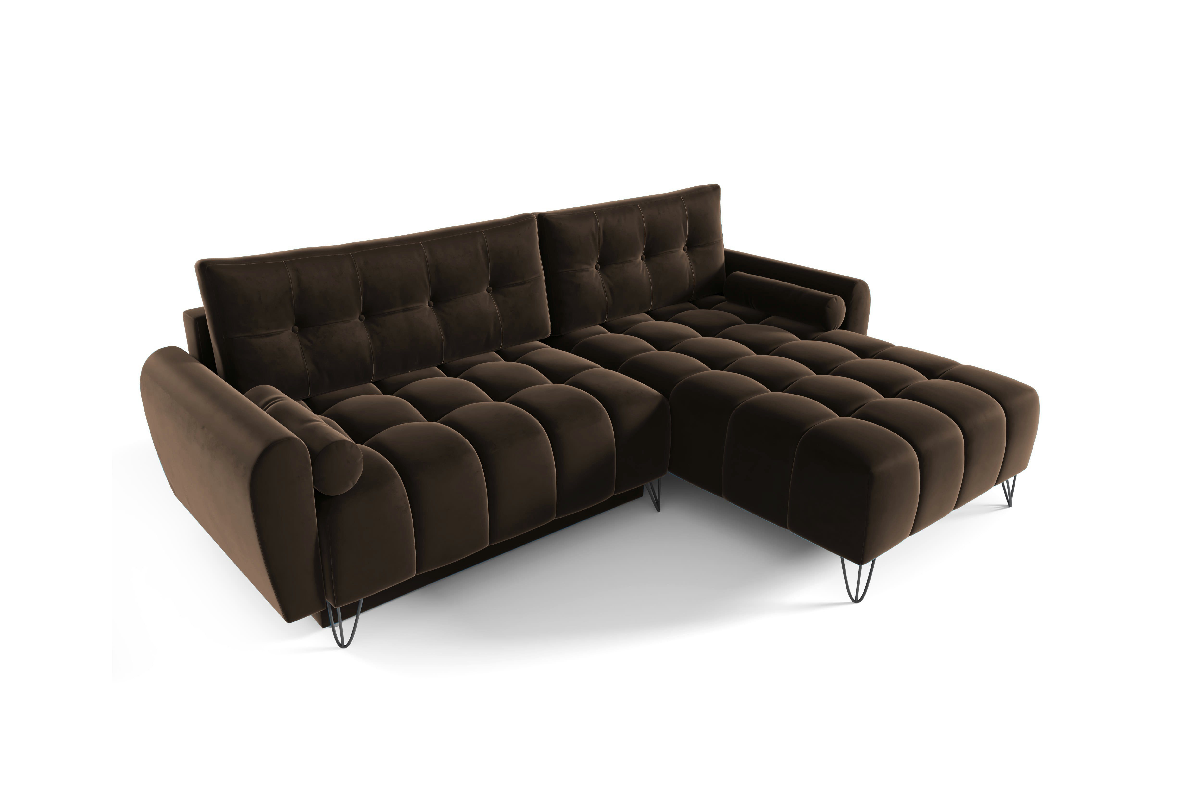 mit Bettzeugablage L-förmiges Ecksofa Ecke (BxHxT): Bettkasten Elegante Wohnzimmergarnitur Couch cm, Schlaffunktion Schlaffunktion 245x176x94 Sofagarnitu mit OHIO, und - MOEBLO
