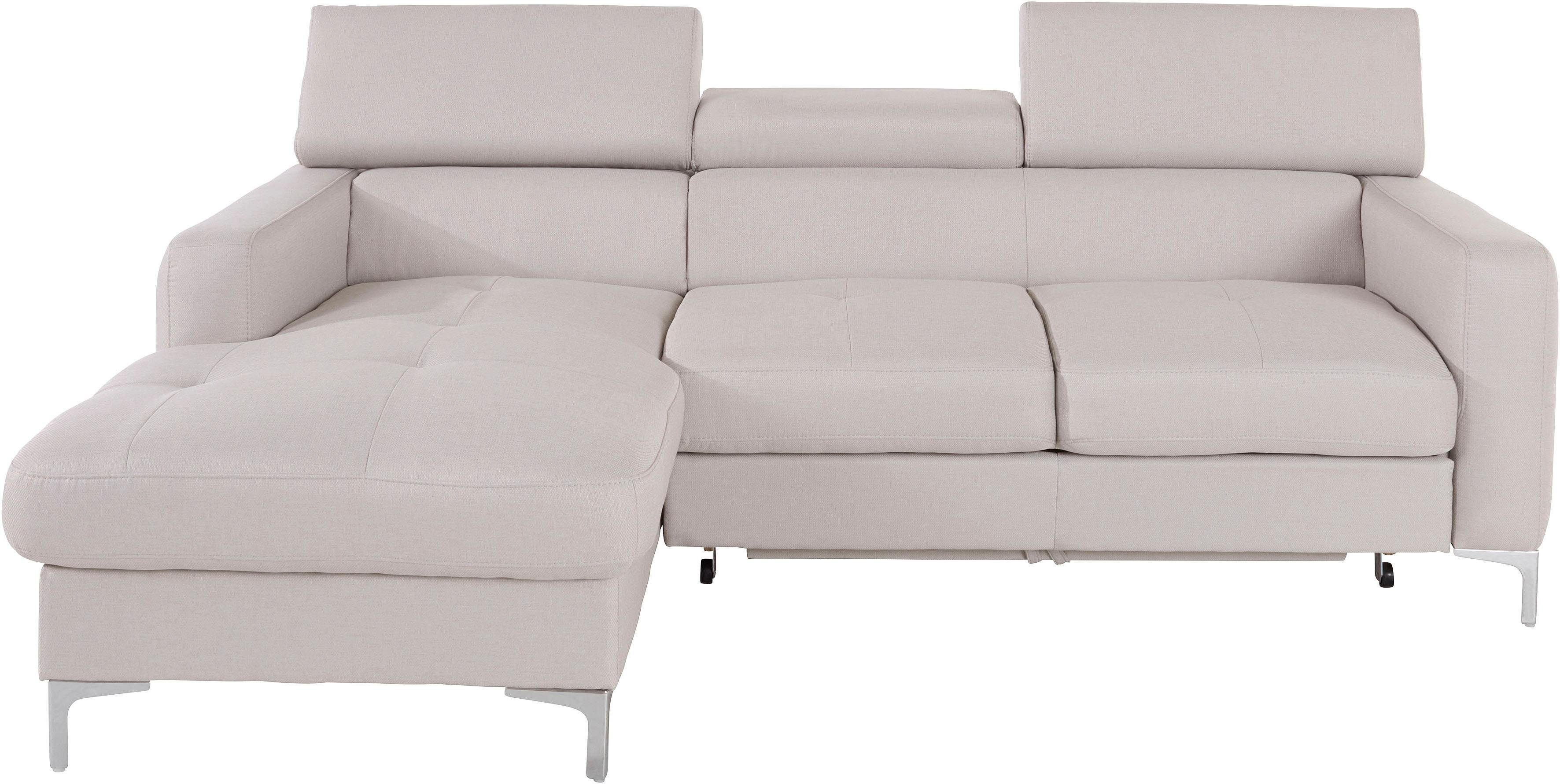 COTTA Ecksofa "Sammy L-Form", mit Kopfteilverstellung, wahlweise mit Bettfu günstig online kaufen