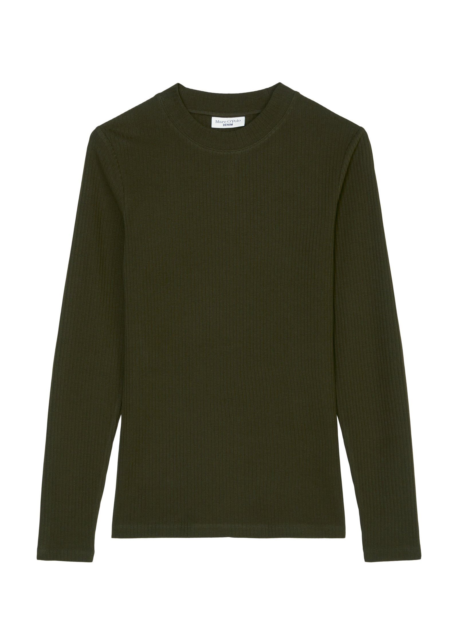 Organic Marc grün Langarmshirt Cotton-Jersey O'Polo aus DENIM