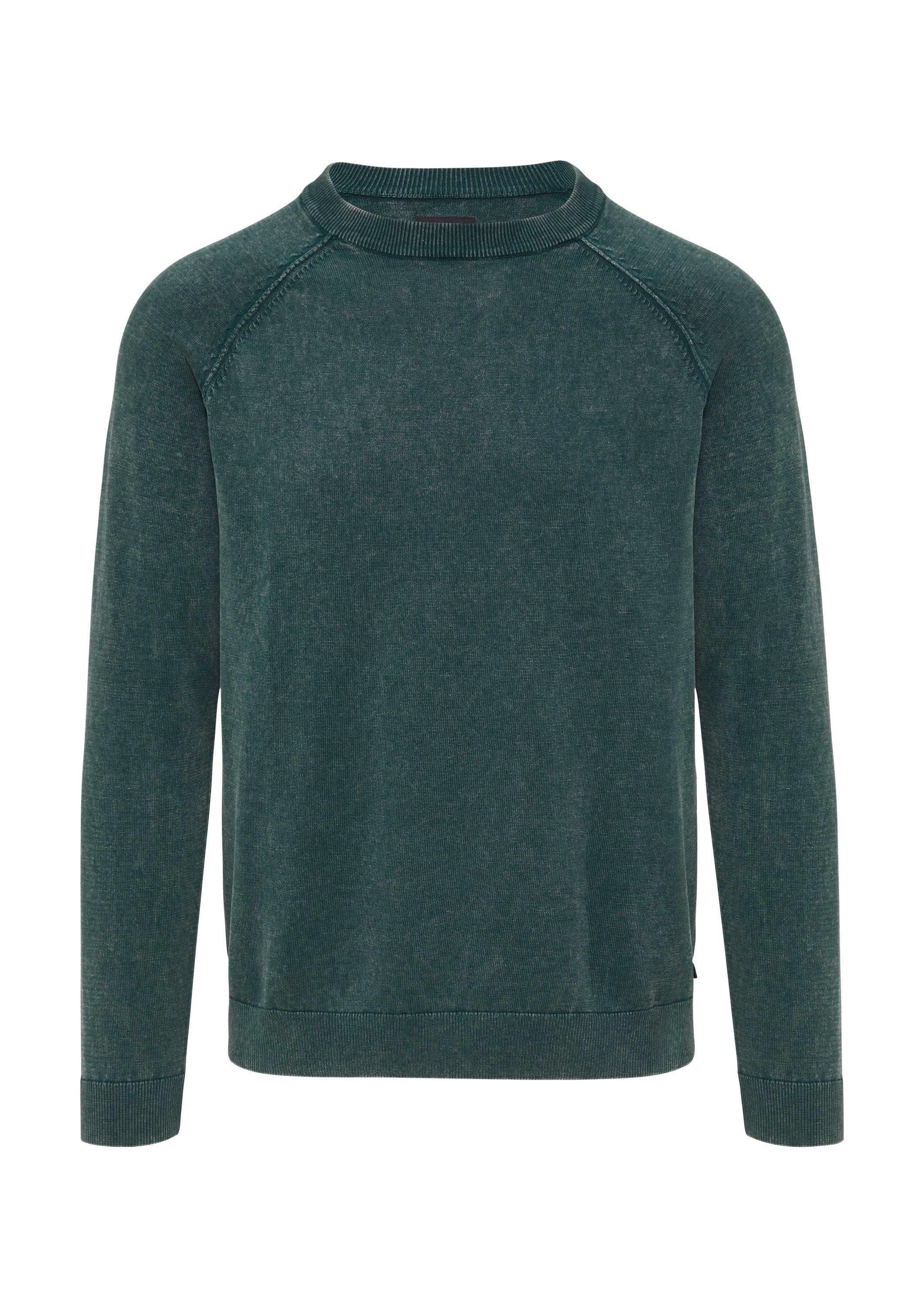 QS Longpullover Strickpullover Baumwollpullover im Used-Look günstig online kaufen