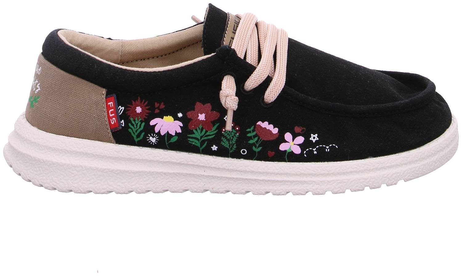Fusion Emma Flowers Black Slipper