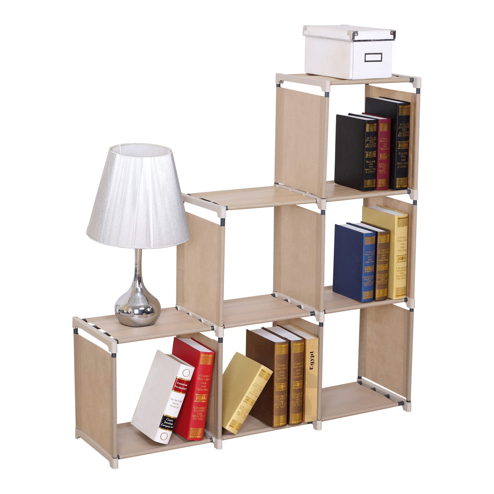HTI-Living Standregal Stoffregal Stufenregal 6 Fächer Lena, Stück 1-tlg., S günstig online kaufen