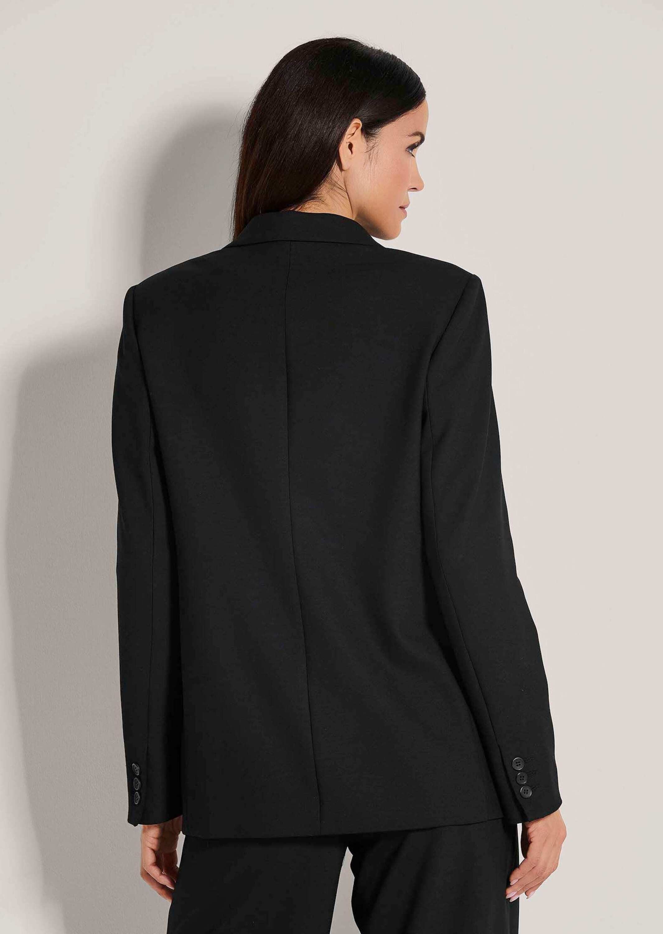 MADELEINE Kurzblazer Eleganter Einreiher mit Reverskragen Unifarbenes Design mit klassischem Reverskragen – Bild 2 von 5