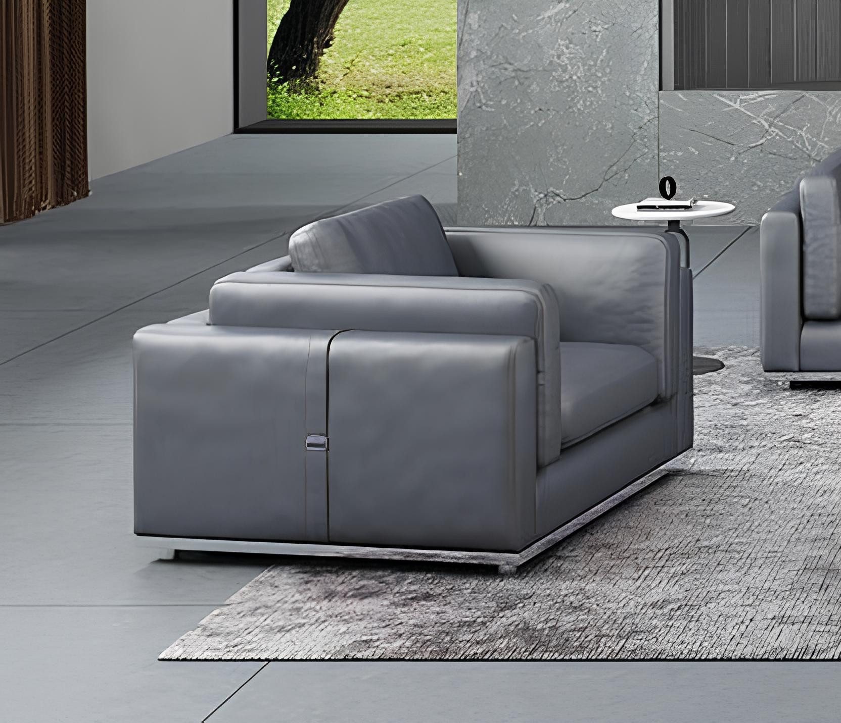 Xlmoebel Sessel Eleganter Leder Loungesessel in modernem Design für entspannte Abende (Sessel), Hergestellt in Europa