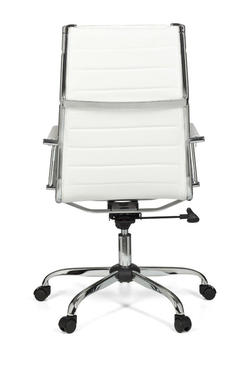 GENF Chefsessel Bürostuhl Weiß Kunst-Leder furnicato 1 Schreibtischstuhl 110 kg X-XL Bezug