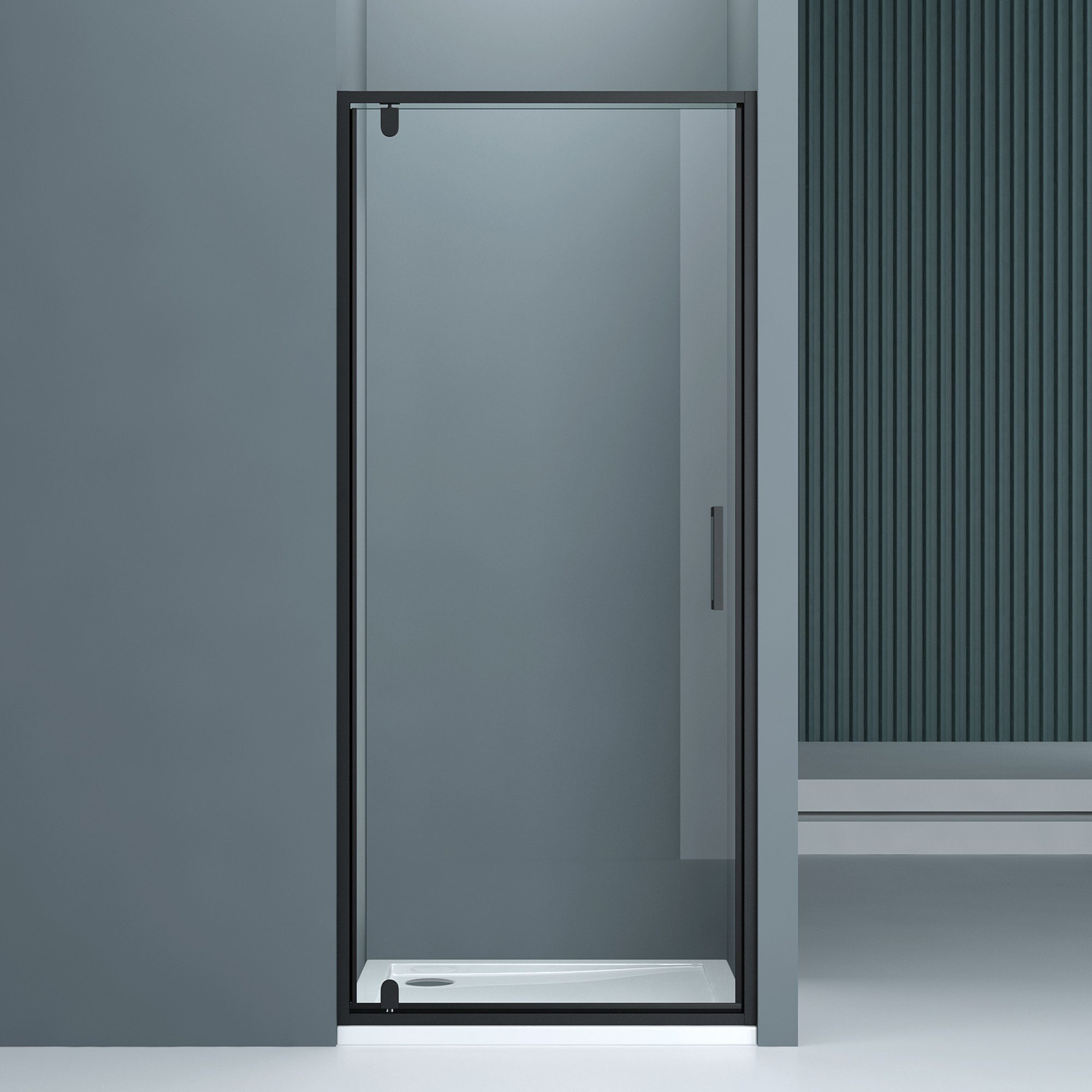 doporro Dusch-Falttür Duschtür Nischentür dusche 8mm ESG mit Nano 200cm Teramo61K, 75x200 cm, Sicherheitsglas, 15mm Verstellbereich