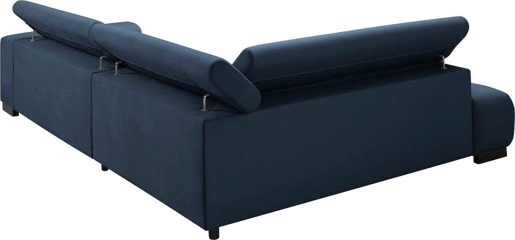 und sofa exxpo Bettfunktion Kopfstützen, mit fashion wahlweise - mit verstellbaren Ecksofa, 3 Kissen