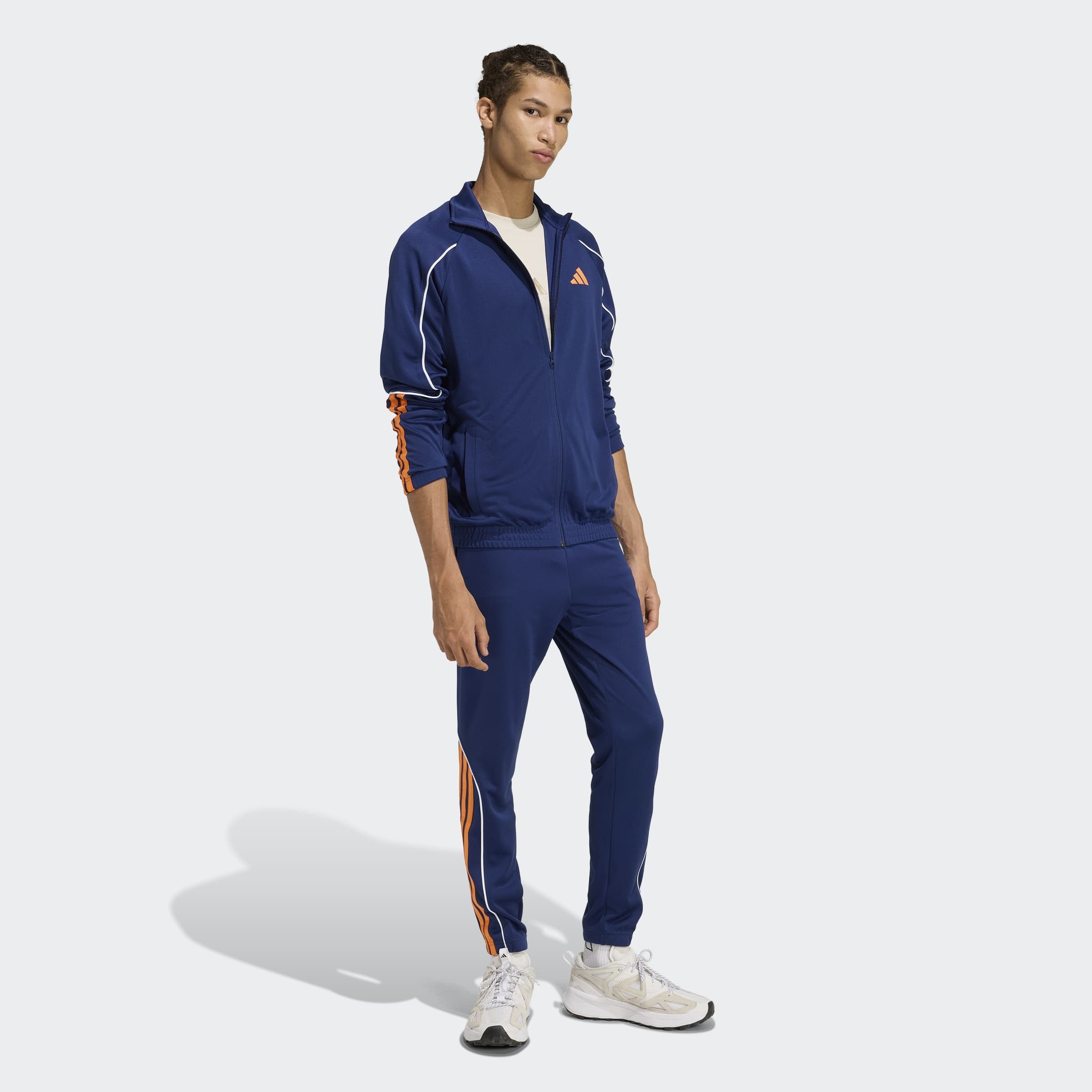 adidas Sportswear Trainingsanzug M 3S STADIUM TS (2-tlg), zweiteiliges Set aus Jacke und Hose, aus leichtem Polyester