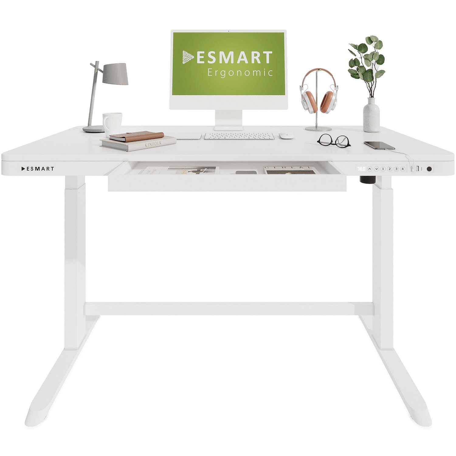 ESMART Schreibtisch ESMART GmbH, EMX-121 Elektrisch höhenverstellbarer Schreibtisch Höhe: 72 - 121 cm