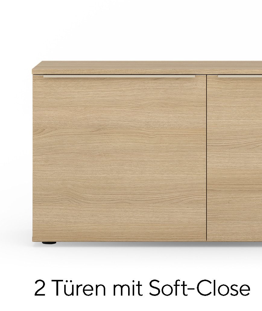 TOM TAILOR HOME Sideboard COLOR PUZZLE Low Cabinet 02, 2 Türen, farbige Griffe & Füße (opt), Breite 1100 mm – Stauraum mit besonderem Farbkick