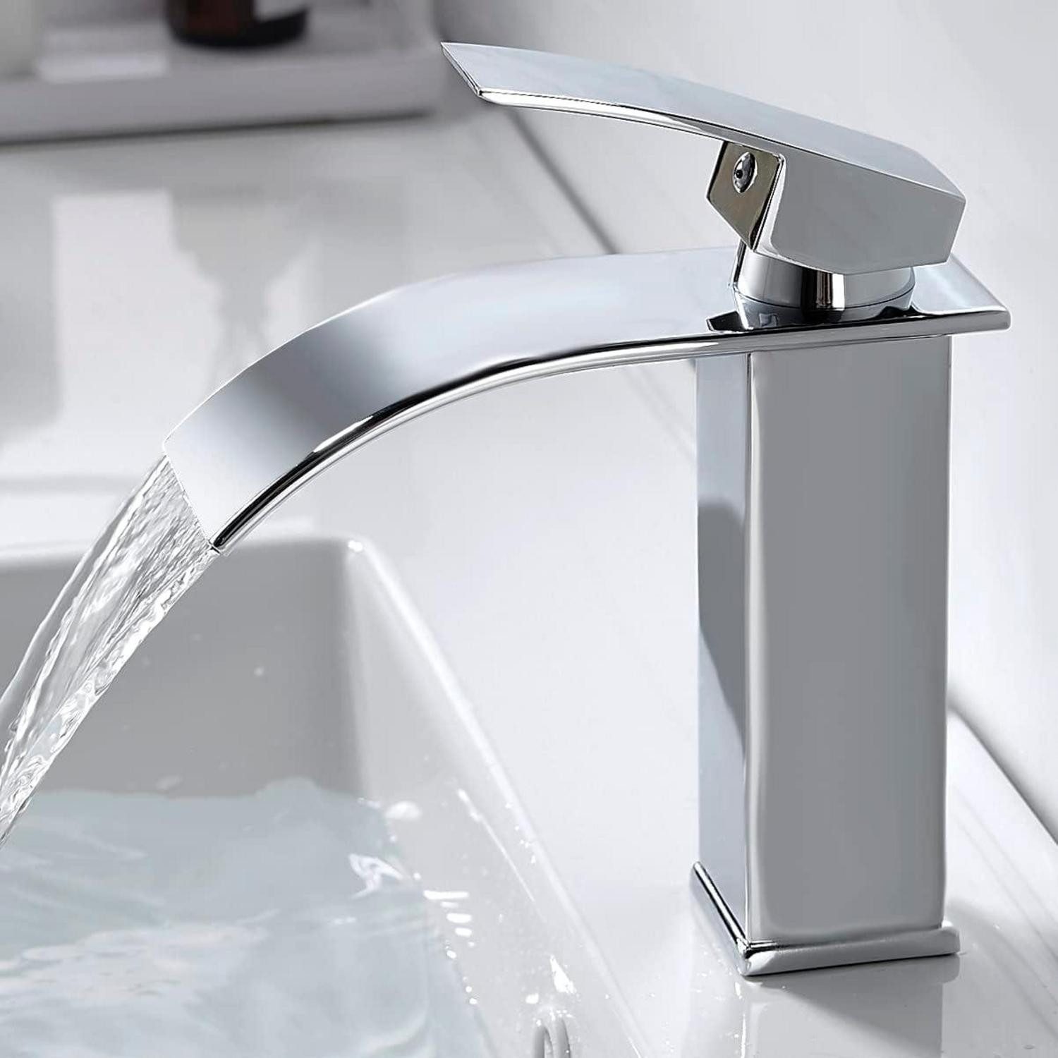 LuxusKollektion Waschtischarmatur Wasserhahn Bad Wasserfall Waschtischarmat günstig online kaufen